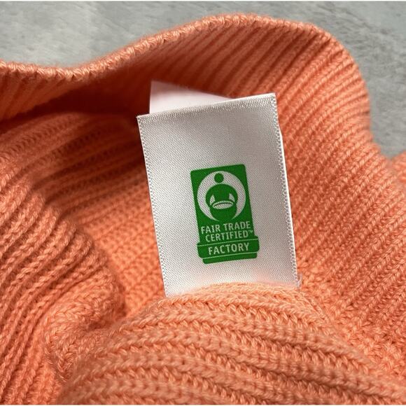 J. Crew Small Cotton Cashmere Halter Sweater Knit Tank Top Pastel Peach Festival - Picture 8 of 8